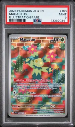 PSA 9 MINT Maractus Journey Together Illustration Rare 2025 Pokemon 160/159 - Image 1