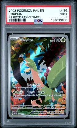 PSA 9 Mint Tropius Illustration Rare Paldea Evolved 2023 Pokemon 195/193 - Image 1