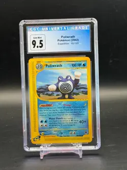 CGC 9.5 Gem Mint Poliwrath Expedition Base Set Rare Pokemon 60/165 - Image 1