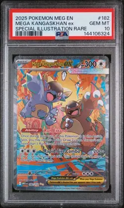 PSA 10 GEM MINT Mega Kangaskhan EX Mega Evolution SIR EN 2025 Pokemon 182/132 - Image 1