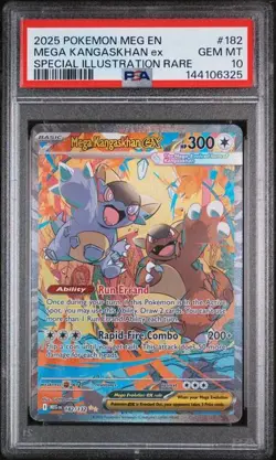 PSA 10 GEM MINT Mega Kangaskhan EX Mega Evolution EN SIR 2025 Pokemon 182/132 - Image 1
