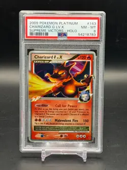 PSA 8 NM-MT Charizard G LV. X Supreme Victors Holo Platinum 2009 Pokemon 143/147 - Image 1