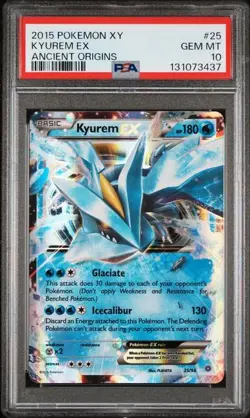 PSA 10 GEM MINT Kyurem EX Ancient Origins Holo 2015 Pokemon XY 25/98 - Image 1
