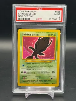 PSA 9 MINT Shining Celebi Neo Destiny Holo 2002 Vintage WOTC Pokemon 106/105 - Image 1