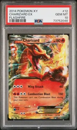 PSA 10 GEM MINT Charizard EX Flashfire XY 2014 Holo Pokemon 12/106 - Image 1