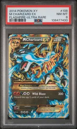 PSA 8 NM-MT M Charizard EX Flashfire Ultra Rare Holo 2014 Pokemon XY 108/106 - Image 1