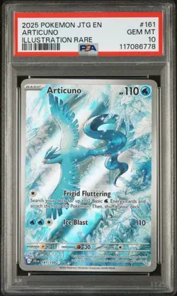 PSA 10 GEM MINT Articuno Journey Together Illustration Rare Pokemon Holo 161/159 - Image 1