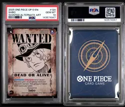 2025 ONE PIECE OP13-CARRYING ON HIS WILL WANTED ALTERNATE ART #120 SABO PSA 10 - Image 3