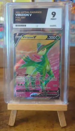 Pokemon TCG Astral Radiance Virizion V Full Art 164/189 ACE Graded 9 ENG - Image 1