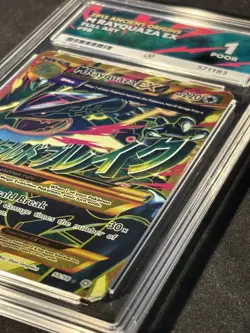 Pokemon TCG Mega M Rayquaza EX 98/98 2015 Ancient Origins Full Art Ace Grade 1 - Image 3