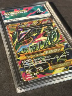 Pokemon TCG Mega M Rayquaza EX 98/98 2015 Ancient Origins Full Art Ace Grade 1 - Image 5