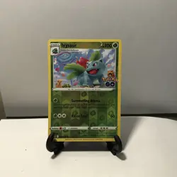 English Pokemon TCG Ivysaur Uncommon Reverse Holo Pokemon GO 002/078 Near Mint - Image 1