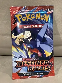 Pokemon Scarlet & Violet Destined Rivals Booster 1 Pack NEW/FACTORY SEALED - Image 1