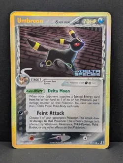 Umbreon Delta Species 17/113 Delta Species Reverse Holo Rare Pokemon TCG MP - Image 1