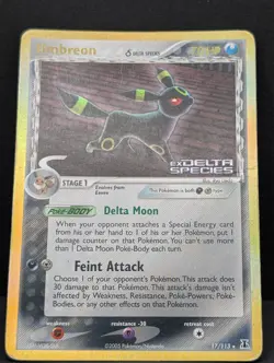 Umbreon Delta Species 17/113 Delta Species Reverse Holo Rare Pokemon TCG MP - Image 3