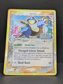 Blastoise Delta Species 2/100 Crystal Guardians Reverse Holo Rare Pokemon TCG MP - Image 3