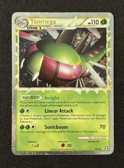 Yanmega Prime 98/102 - HGSS Triumphant - Ultra Rare Holo Pokemon 2010 - LP - Image 1