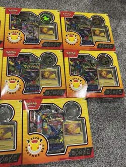 2026 POKEMON DAY COLLECTION BOX LOT X8 MEGA EVOLUTION PHANTASMAL FLAMES 24 PACKS - Image 2