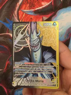 Bandai Gecko Moria OP14-080 Leader Special Foil 5000 Power One Piece CCG English - Image 1