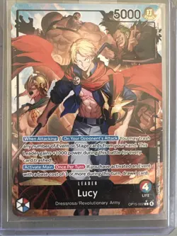 OP15-002 Lucy Alt Art Leader Adventure on KAMI's Island One Piece TCG English - Image 1