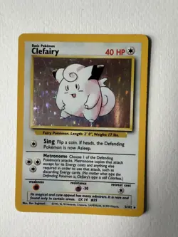 Holo Clefairy Base Set 5/102 Rare Pokemon Card - Image 1