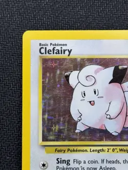 Pokemon TCG Clefairy 5/102 Base Set Holo Rare Card Light Play - Image 2