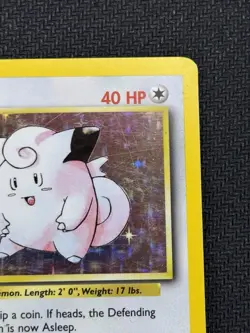 Pokemon TCG Clefairy 5/102 Base Set Holo Rare Card Light Play - Image 3