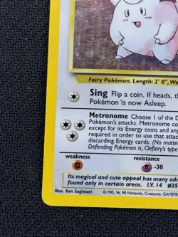 Pokemon TCG Clefairy 5/102 Base Set Holo Rare Card Light Play - Image 5