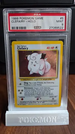 1999 POKEMON GAME BASE SET CLEFAIRY #5/102 RARE HOLO PSA 9 CARD MINT WOTC - Image 1