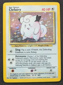 Clefairy 5/102 - Base Set - Holo Rare Pokemon Card - HP - Image 1