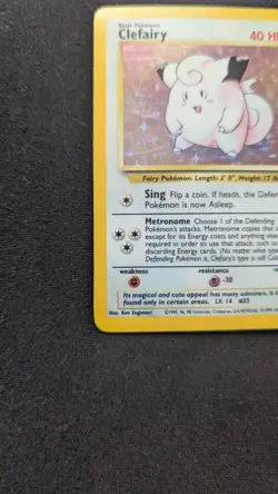 Clefairy 5/102 - Base Set - Holo Rare Pokemon Card - HP - Image 3
