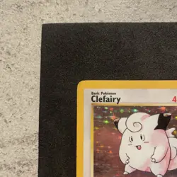 Clefairy 5/102 Pokemon Card TCG base Set Unlimited Holo Rare - Image 3