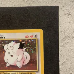 Clefairy 5/102 Pokemon Card TCG base Set Unlimited Holo Rare - Image 4