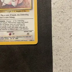 Clefairy 5/102 Pokemon Card TCG base Set Unlimited Holo Rare - Image 5