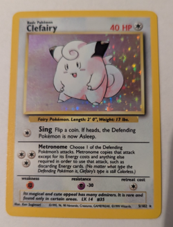 NM Clefairy 5/102 Base Set Holo Rare Pokemon Card - Image 1