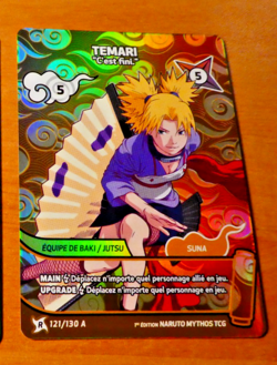 NARUTO MYTHOS 1ST ED EDITION CARD GAME HOLO CARTE 121/130 A ALT ART FR TCG MINT - Image 1