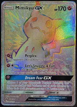 Mimikyu GX 226/214 - Pokemon TCG Lost Thunder Hyper Rare 2018 Holo - M/LP Card - Image 1