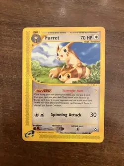 Furret 48/147 Set Aquapolis Pokemon Card Eng NM - Image 1