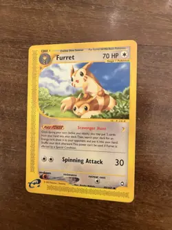 Furret 48/147 Set Aquapolis Pokemon Card Eng NM - Image 3