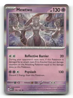 Mewtwo 150/165 - 151 Holo - Pokemon Card NM/M - Image 1