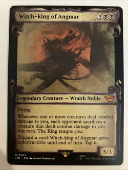 Mint/Near-Mint, English - MTG Witch-king of Angmar - Reg - Showcase Scrolls 0565 - Image 1