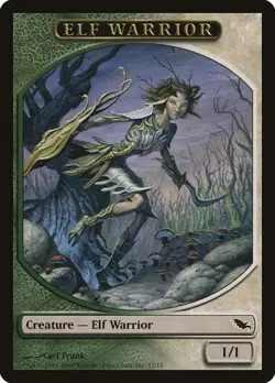 Elf Warrior (#12) - Token Shadowmoor MP MTG - Image 1