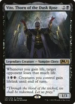Vito, Thorn of the Dusk Rose (#127) - Foil Promo Core Set 2021 MP MTG - Image 1