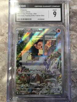CGC 9 Mint Pokemon 🔥 Charmander Obsidian Flames ETB Black Star Promo Holo 044 - Image 1
