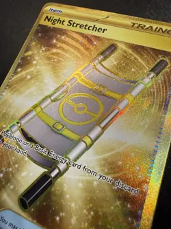 Night Stretcher 251/191 Sv08 Surging Sparks Secret Gold Item Pokemon NM - Image 3