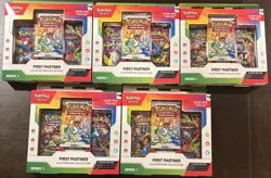Pokemon TCG First Partner Illustration Collection Series NEW IN HAND LOT OF 5 - Image 1