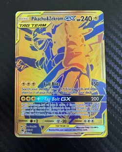 Pokemon TCG Pikachu & Zekrom GX SM248 Holo Promo Card Near Mint - Image 2