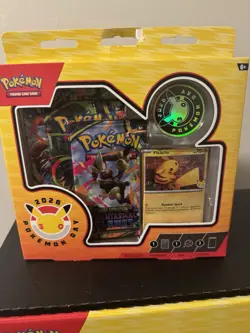 Pokemon 2026 Day Mega Evolution Phantasmal Flames Pikachu Promo Card Boosters - Image 1