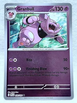 Granbull 038/094 Reverse Holo Uncommon Phantasmal Flames Pokemon - Image 1