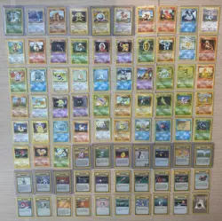 Pokemon Base Set COMPLETE SET Rare/Uncommon/Common WOTC 80 Card Lot MP-NM - Image 1